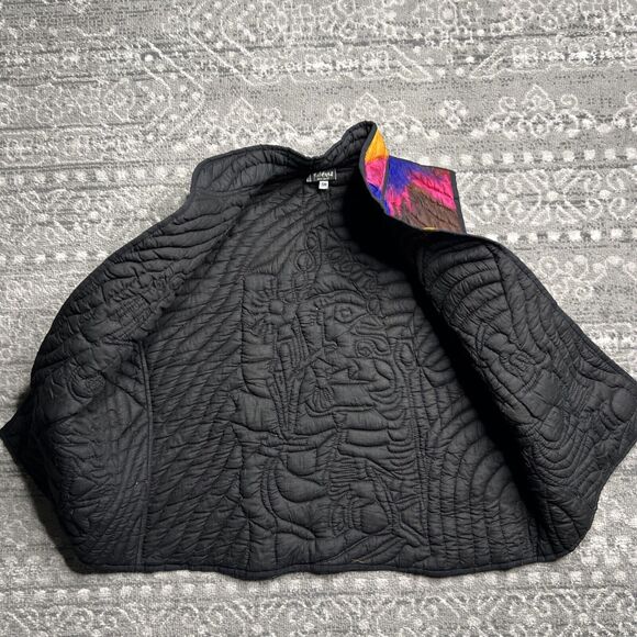 Dilemma Dhun Shroff Vest Small Medium Painted Silk Quilted Picasso Artsy - Picture 4 of 9